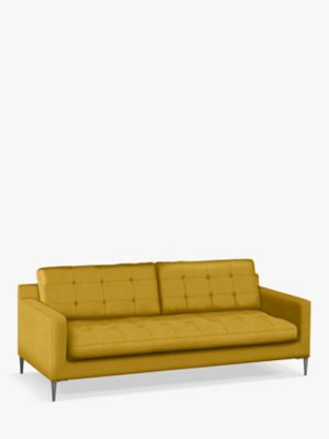 John Lewis Draper II Large 3 Seater Sofa, Metal Leg